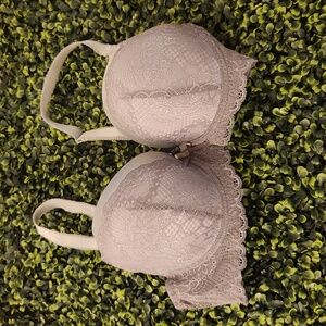 36DD Silver Lace Bra
